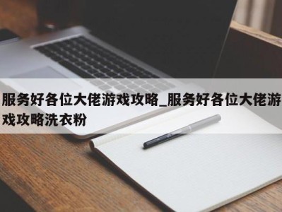 北京服务好各位大佬游戏攻略_服务好各位大佬游戏攻略洗衣粉 